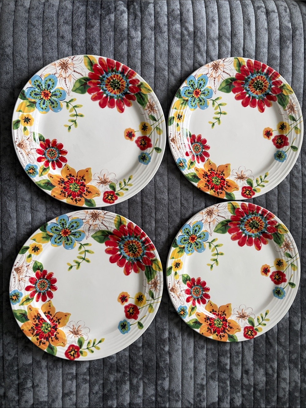 Pier 1 Lucie Floral Dinner Plates